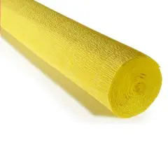 Carta Crespa Pesante Gialla - Rotolo 50x250 cm