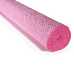 Carta Crespa Pesante Rosa - Rotolo 50x250 cm