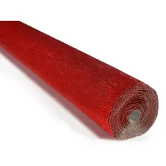 Carta Crespa Pesante Metallizzata Rossa 180 g/m² - Rotolo 50 x 250 cm