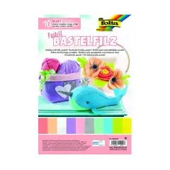 Feltro Fogli 20x29 cm – 10 Colori Pastello - 100% Acrilico