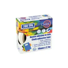 Nastro Telato Adesivo Bianco 19 mm x 2,7 m – Nastro Telato Resistente, Impermeabile e Anti-Strappo