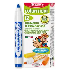 Fibracolor Colormaxi Pennarelli – Set 12 Pennarelli - Blu