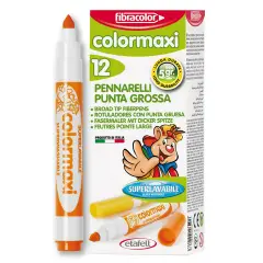 Fibracolor Colormaxi Pennarelli – Set 12 Pennarelli - Arancio