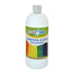 Colori a Dita Giodicolor per Nido e Infanzia - Tempera 1000 ml - Bianco