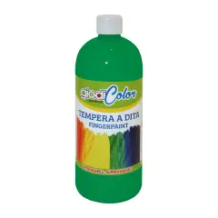 Colori a Dita Giodicolor per Nido e Infanzia - Tempera 1000 ml - Verde