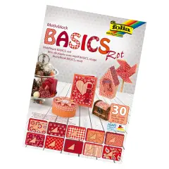 Cartoncini Creativi Rosso 24x34 cm – 30 Fogli Assortiti per Lavoretti e Decorazioni