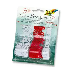 Nastri in Feltro Adesivo con Decori Natalizi – Set 3 Rotoli da 1 Metro