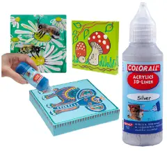 Colore Liner 3d Acrilico Argento
