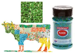 Scaglie di Tempera Flock Verde – Barattolo da 150 gr