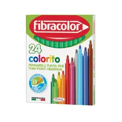 Fibracolor Colorito Fine Pennarelli  – Set 24 Pennarelli - Verde