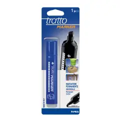 Tratto Marker Punta Scalpello – Pennarello Permanente Multiuso - Blu