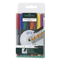 Pennarelli Multimark Faber-Castell Punta Fine - Astuccio da 8