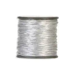 Cordoncino Elastico Argento 2 mm – Bobina 50 Metri – Filo Elastico per Gioielli e Lavoretti
