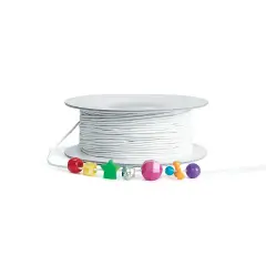 Cordoncino Elastico Bianco 1,5 mm – Bobina 91 Metri – Filo Elastico per Lavoretti Creativi