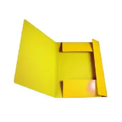 Cartella Presspan con Elastico Gialla – 3 Lembi Precordonati