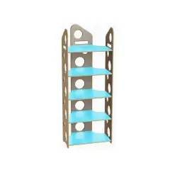 Modulo Libreria a T Alta - Azzurro - Arredo per Scuola dell’Infanzia