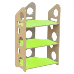 Modulo Libreria a T Bassa - Verde - Arredo per Scuola dell’Infanzia