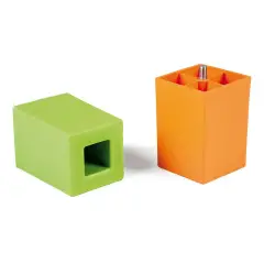 Set 4 Piedini per Mobile Nova Arancio 7x7x10 cm – Ricambi per Mobili