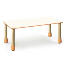 Tavolo per Bambini Scuola Infanzia Rettangolare Arancio