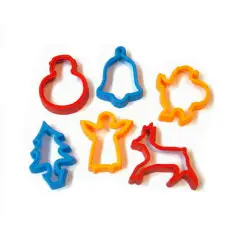 Stampini in Plastica 6 Sagome Soggetti Natalizi – Set Creativo per Bambini