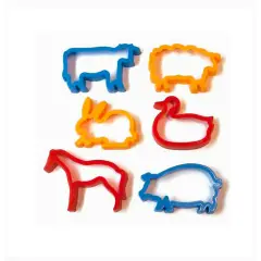 Stampini in Plastica “Animali della Fattoria” – Set 6 Pezzi 6x7 cm