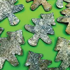 Abeti di Corteccia Naturale Blu cm. 7 Set 20 Pezzi