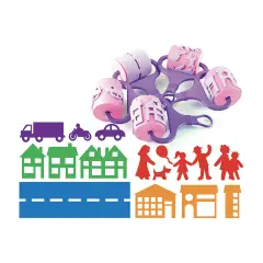 Timbri a Rullo 5 Soggetti “La Città” – Timbri Creativi per Bambini