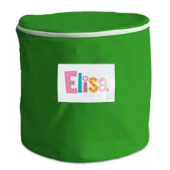 Sacca Tonda Ripiegabile con Tasca e Zip Verde