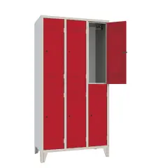 Armadio Casellario Classic 6 Posti - Ante Rosso - Conforme CAM