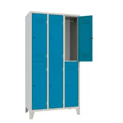 Armadio Casellario Classic 6 Posti con Ante Azzurre RAL 5012 – Armadietto in Metallo Conforme CAM