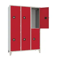 Armadio Casellario Quadro 6 Posti - Ante Rosso - Conforme CAM