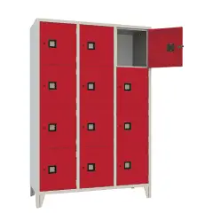 Armadio Casellario Quadro 12 Posti Ante Rosso - Conforme CAM