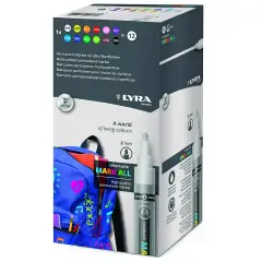 Pennarelli Lyra Graduate Mark All – 12 Colori Assortiti Punta Media