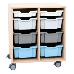 Arredo Scuola Carrello Innova Acero Con 8 Cassetti