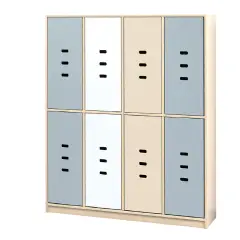 Spogliatoio Arcobaleno 8 Posti Colori Tenui Per La Scuola Dell'infanzia