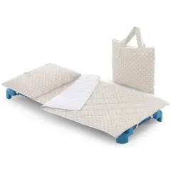 Set Brandina Sotto-Sopra con Borsa Fantasia Pois Tortora