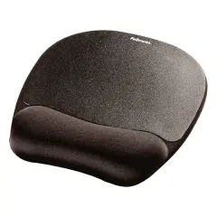 Mousepad con Poggiapolsi in Memory Foam - Nero