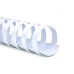 Dorsi Spirale Plastici Diametro 12mm. 100 Pezzi Bianco