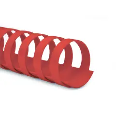 Dorsi a Spirale Plastici Rossi A4 da 22 mm – Capacità 151-180 Fogli - Confezione da 50 Pezzi