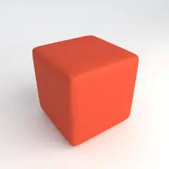 Pouf Ecopelle Ignifugo Quadrato H 40 Arancio Per Una Scuola Innovativa