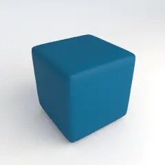 Pouf Ecopelle Ignifugo Quadrato H 40 Azzurro Per Un Ambiente Scolastico Innovativo