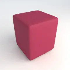 Pouf Ecopelle Ignifugo Quadrato H 46 Fucsia Per Un Ambiente Scolastico Innovativo