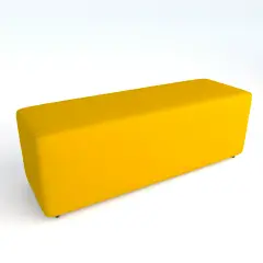 Pouf Ecopelle Ignifugo 3 Posti H 46 Giallo Per Un Ambiente Scolastico Innovativo