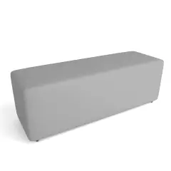 Pouf Ecopelle Ignifugo 3 Posti H 46 Grigio Per Un Ambiente Scolastico Innovativo