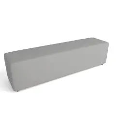 Pouf Ecopelle Ignifugo 4 Posti H 40 Grigio Perfetto Per Ambienti Scolastici Innovativi