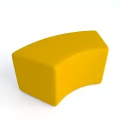 Pouf Ecopelle Ignifugo Curvo H 40 Giallo Per Ambienti Scolastici Innovativi