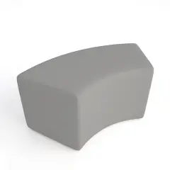Pouf Ecopelle Ignifugo Curvo H 40 Grigio Per Ambienti Scolastici Innovativi