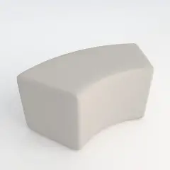 Pouf Ecopelle Ignifugo Curvo H 46 Bianco Per Ambienti Scolastici Innovativi