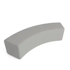 Pouf Ecopelle Ignifugo Curvo 2 Posti H 40 Grigio Per Ambienti Scolastici Innovativi