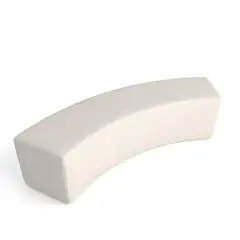 Pouf Ecopelle Ignifugo Curvo 2 Posti H 46 Bianco Per Ambienti Scolastici Innovativi